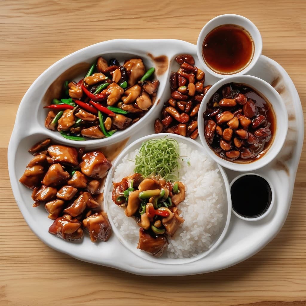 Chicken Teriyaki + Kung Pao