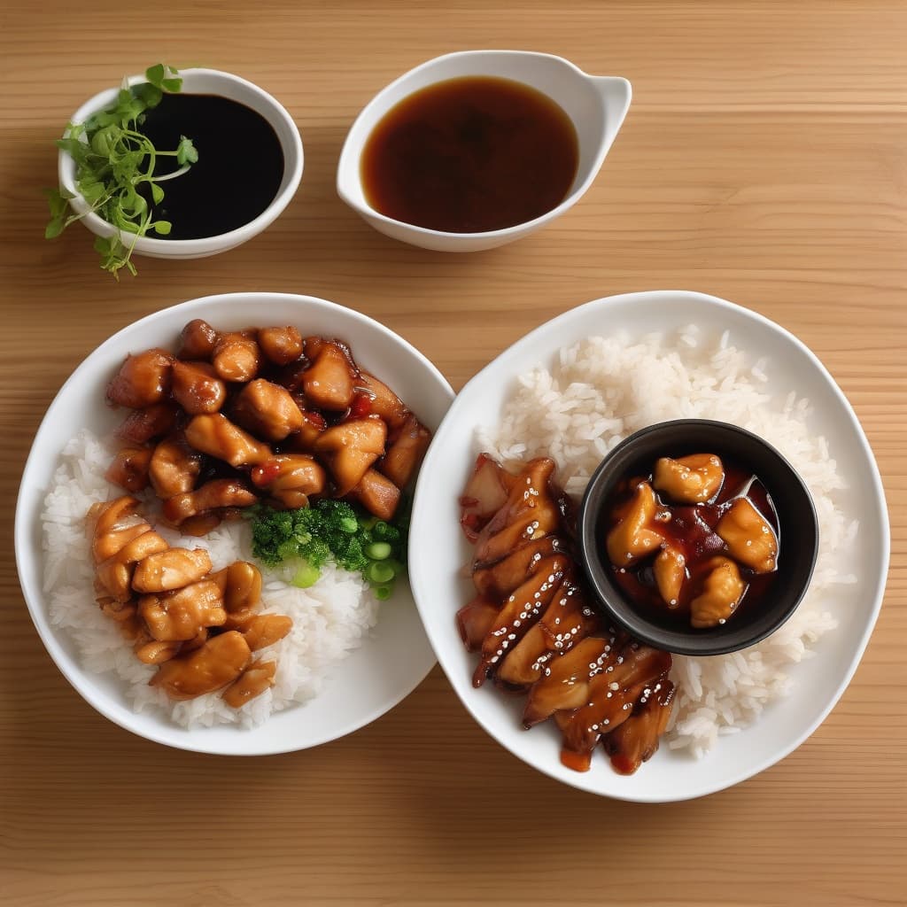 Chicken Teriyaki + Sweet & Sour Chicken